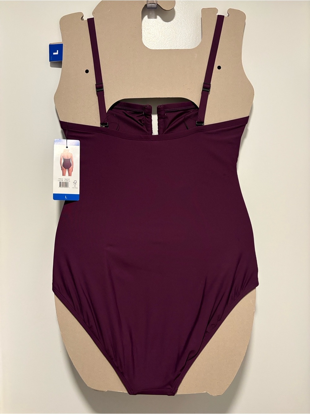 DKNY Strapless or with straps One-Piece Swimsuit - Deep Plum - Picture 8 of 8